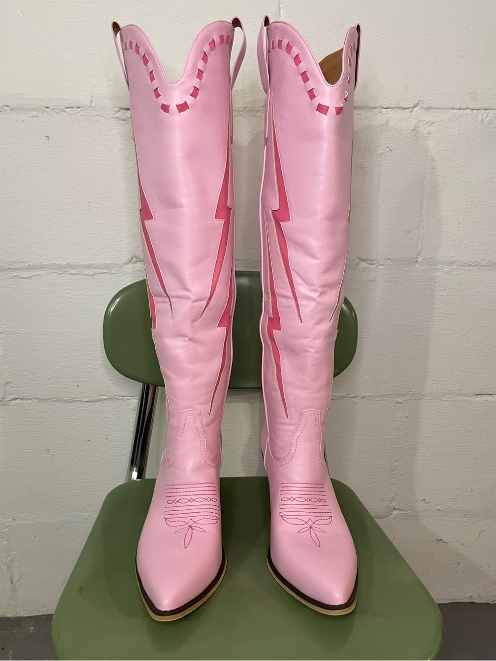 Pink Western Heeled Boots